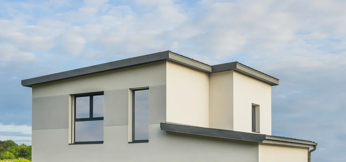 Modernes Einfamilienhaus mit Flachdach - Modern detached house with flat roof 